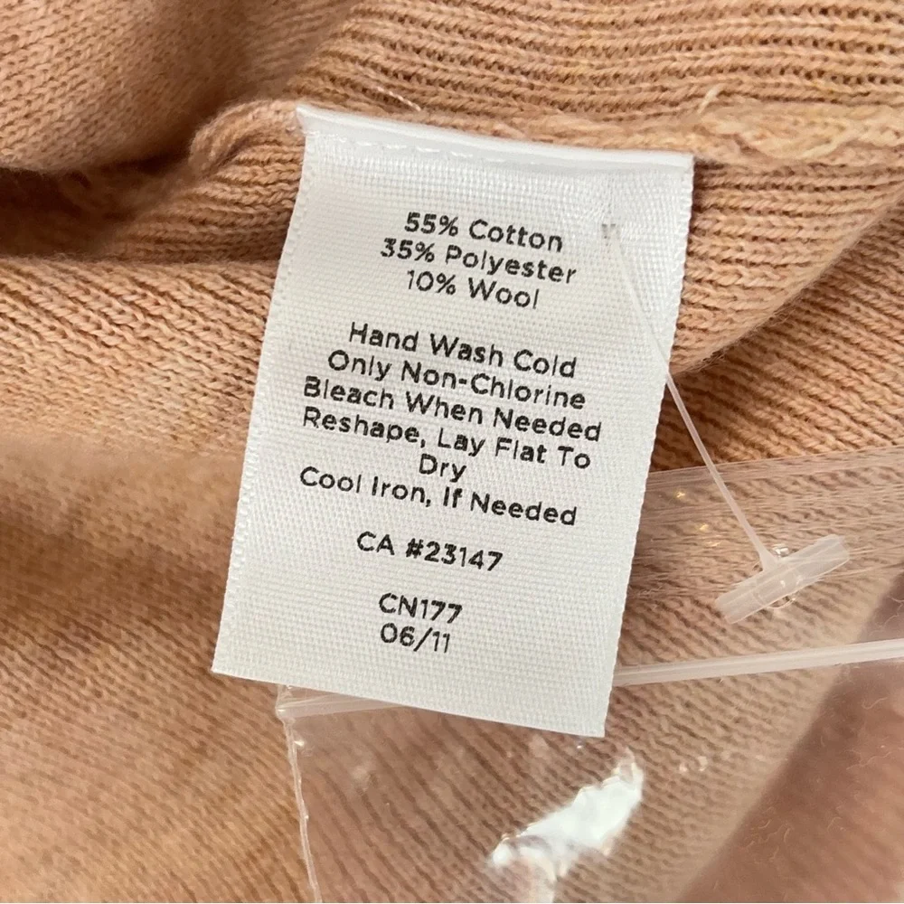 Talbots Ruffle Sweater Cardigan Size XL NEW Neutral Preppy E85 - Picture 10 of 16